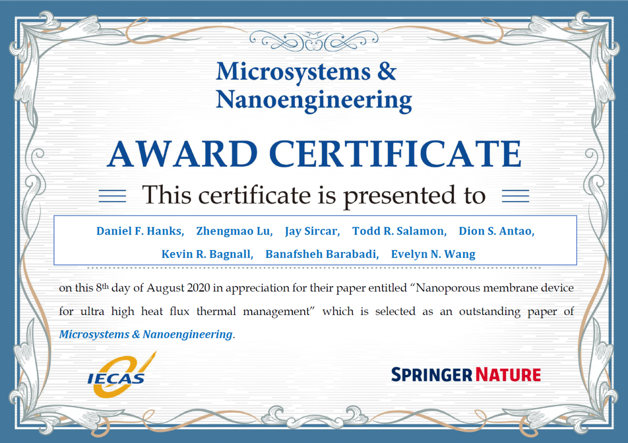 An Outstanding Paper Of Microsystems & Nanoengineering | Device ...