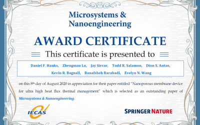 An Outstanding Paper of Microsystems & Nanoengineering