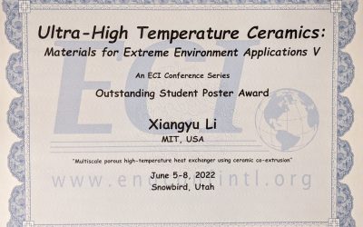 Congratulations to Xiangyu Li for winning the Outstanding Student Poster Award at the UHTC!